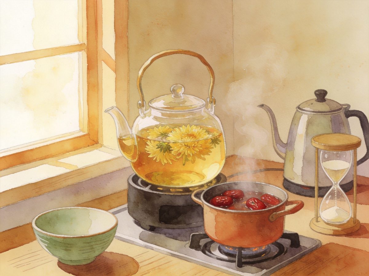 How to Brew Chinese Herbal Tea: Heat, Time, Vessel