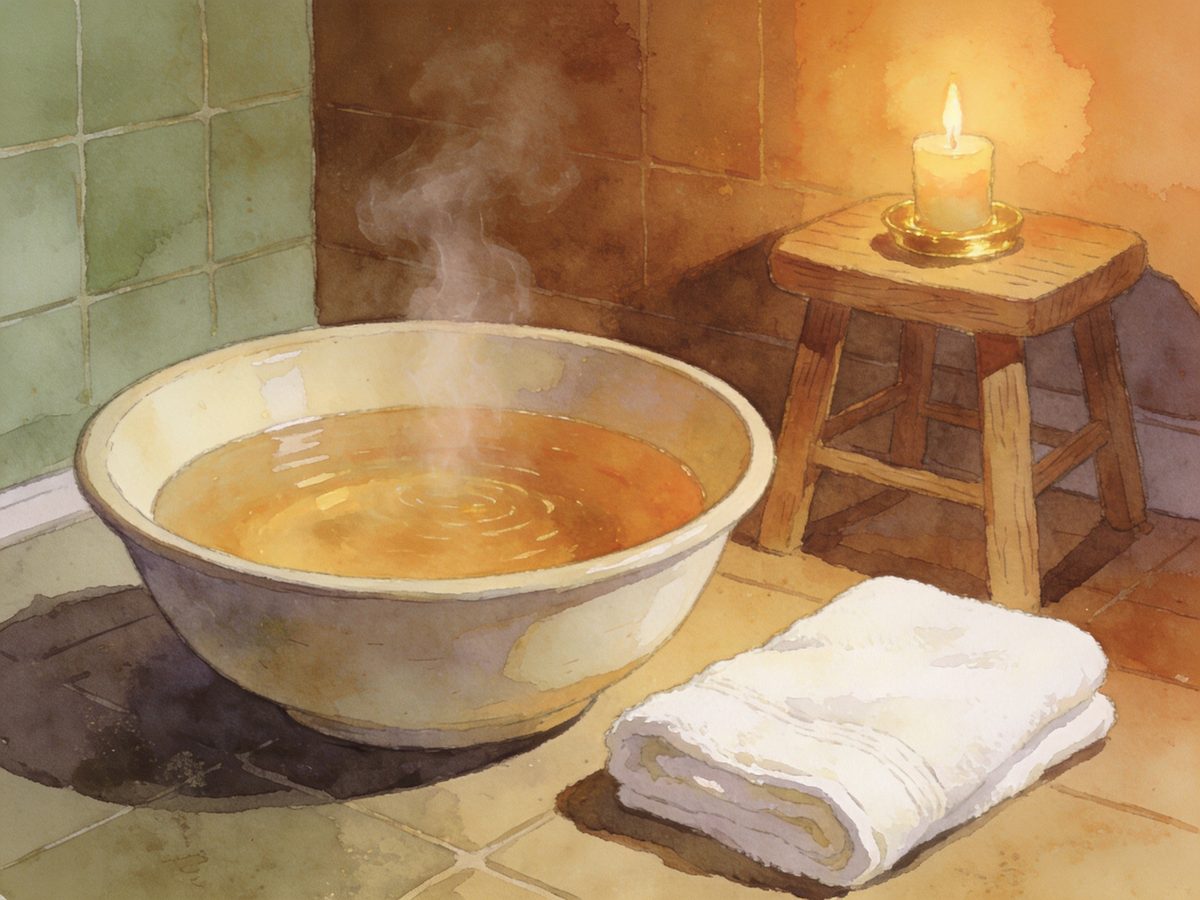 Simple warm water foot bath